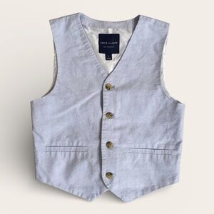 Janie and Jack Ocean Blue Oxford Suit Vest - Spring & Easter